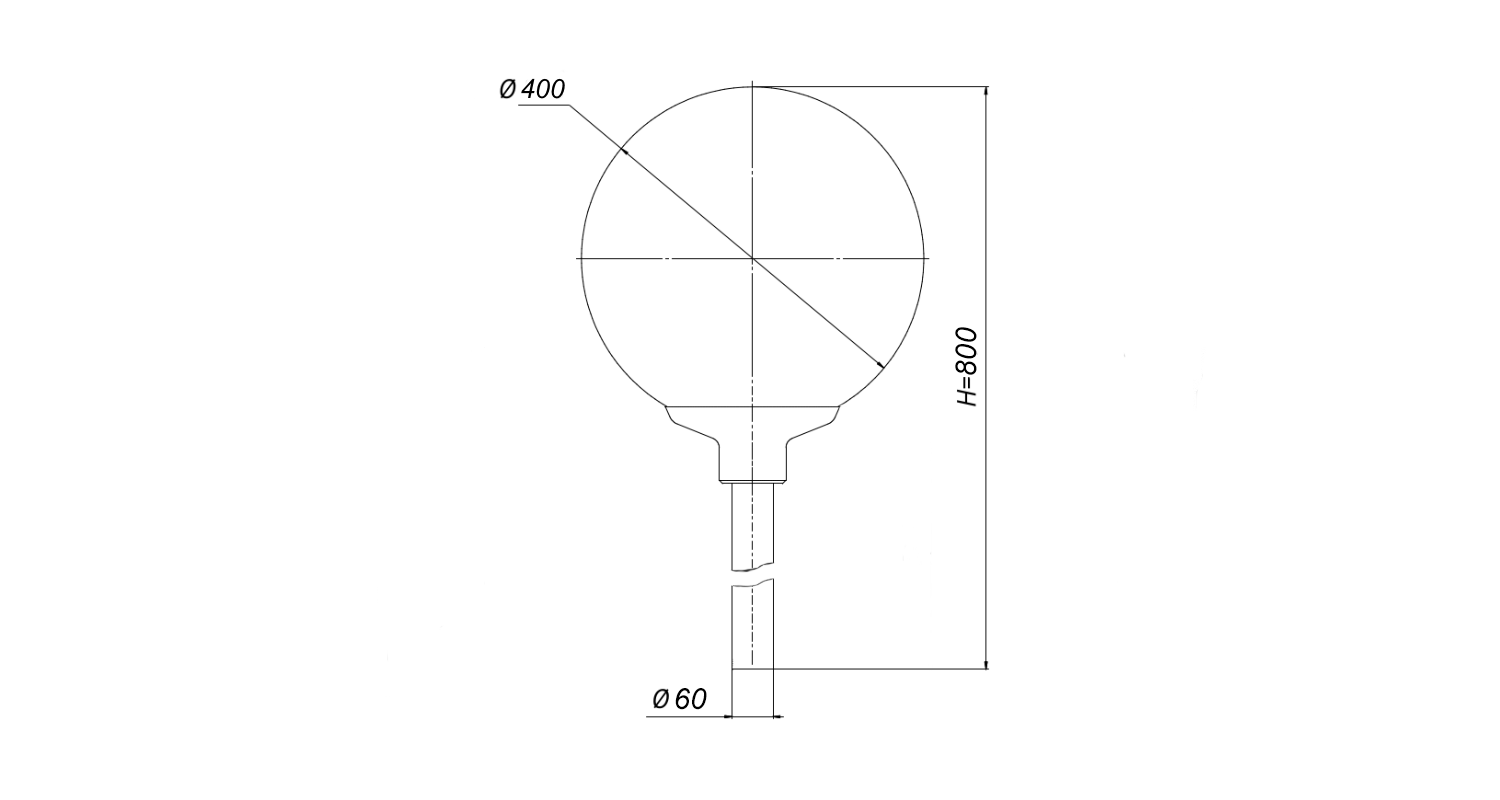Габаритные размеры BALL 400-30 (730.N) Габаритные размеры BALL 400-30 (730.N)