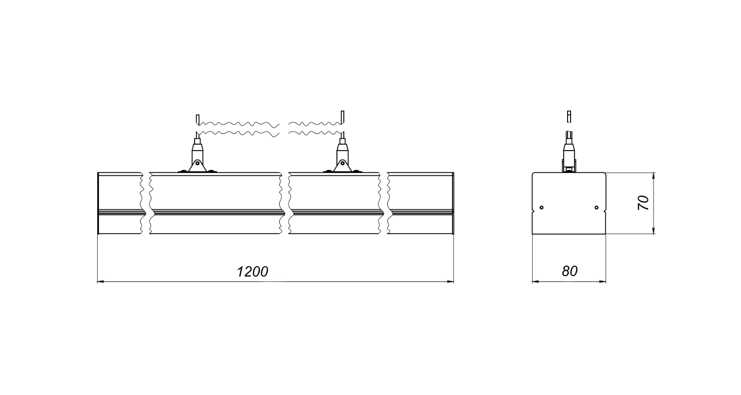 Габаритные размеры LineLux.P-050/LL-ДСО-050-120 (1250.840.Т.03.0.3) Габаритные размеры LineLux.P-050/LL-ДСО-050-120 (1250.840.Т.03.0.3)