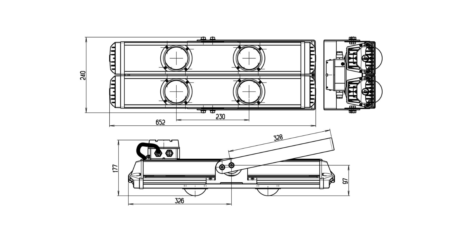 Габаритные размеры LL-DS-170-D40-2201-BR-d-Ex Габаритные размеры LL-DS-170-D40-2201-BR-d-Ex