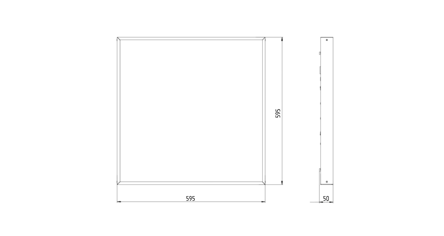Габаритные размеры OFFICE.M-025-M600x600 (4343.850.T.12.0.4) Габаритные размеры OFFICE.M-025-M600x600 (4343.850.T.12.0.4)