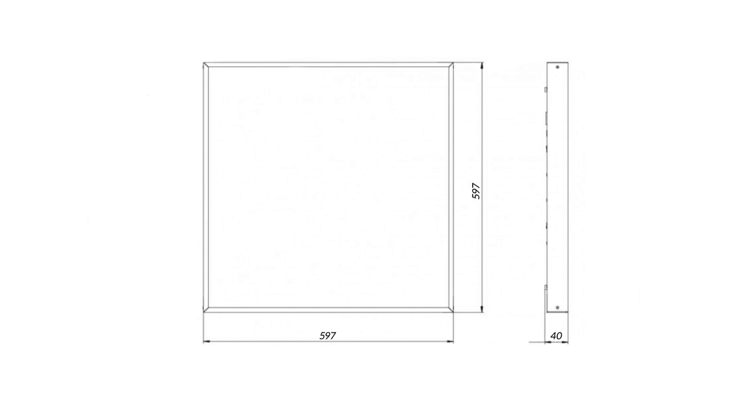 Габаритные размеры LL-DVO-033-M600x600 (5050.840.T.11.0.2) Габаритные размеры LL-DVO-033-M600x600 (5050.840.T.11.0.2)