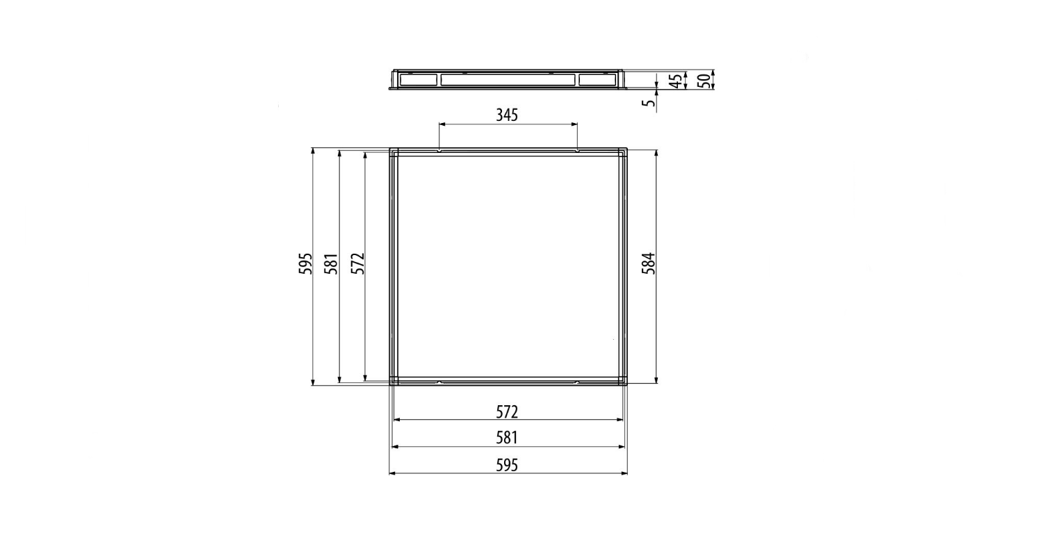 Габаритные размеры LL-DVO-040-P600x600 (3221.850.T.02.0.3) Габаритные размеры LL-DVO-040-P600x600 (3221.850.T.02.0.3)