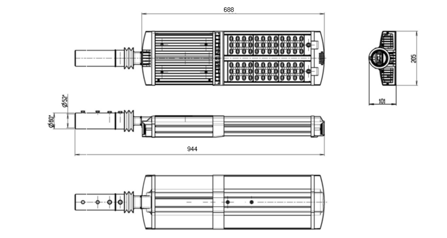 Габаритные размеры MAG4-160-236 (740.G.48.ND) Габаритные размеры MAG4-160-236 (740.G.48.ND)