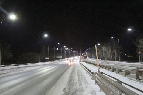 Светодиодное освещение моста
