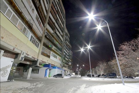 Светодиодное освещение жилого квартала в г. Тюмень