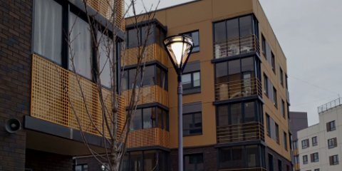 Установка системы наружного освещения в г.п. Янино-1